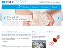 Tablet Screenshot of esco-salt.com